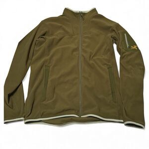 VTG Arcteryx Delta LT Jacket Army Green Full Zip Ribbed Men’s L Gorpcore Fleece